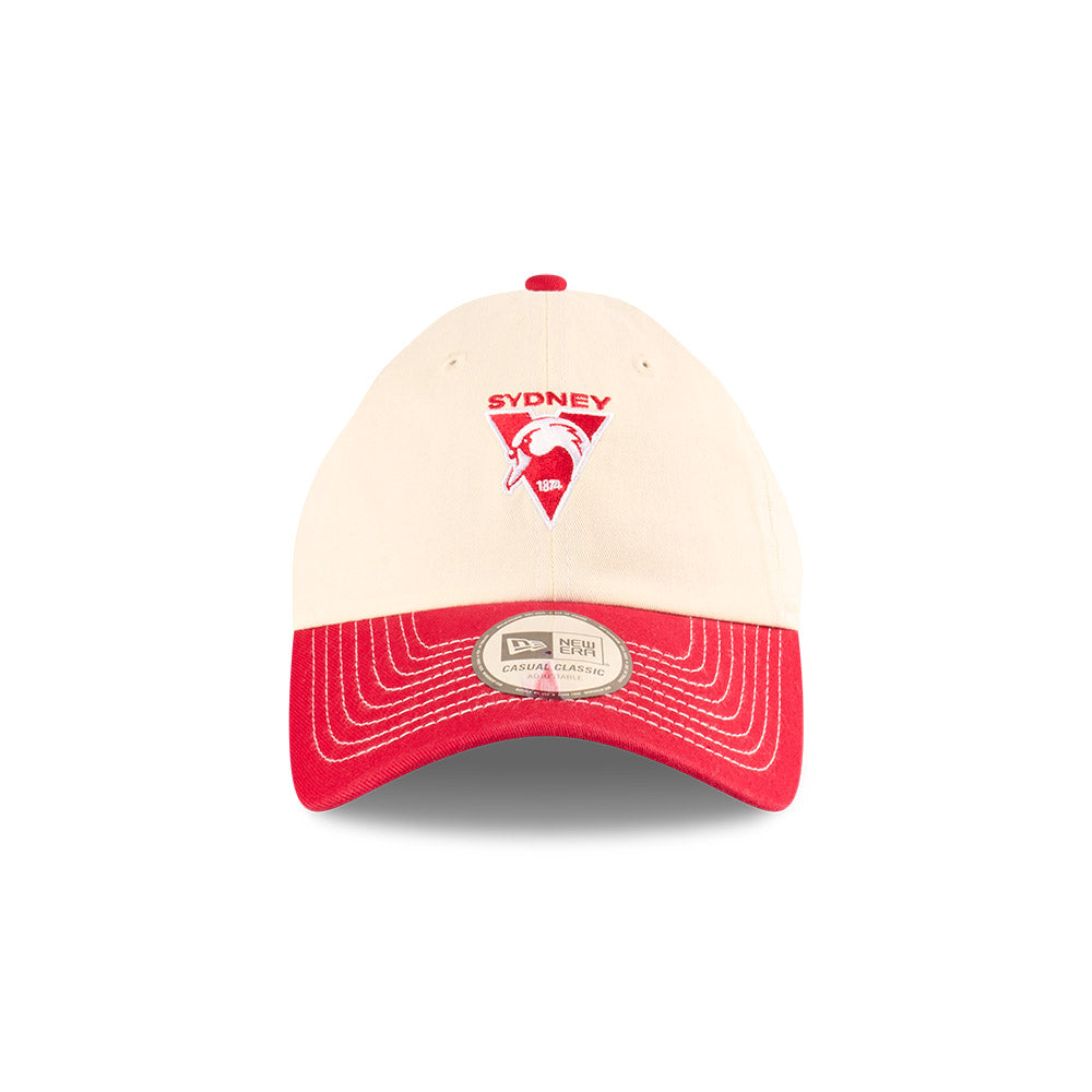 Sydney Swans Hat - 2025 AFL 2Tone Chrome Contrast Casual Classic Strapback Cap - New Era